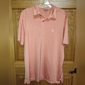 EUC Men's IZOD Salmon/Coral Golf Stretch Polo Shirt